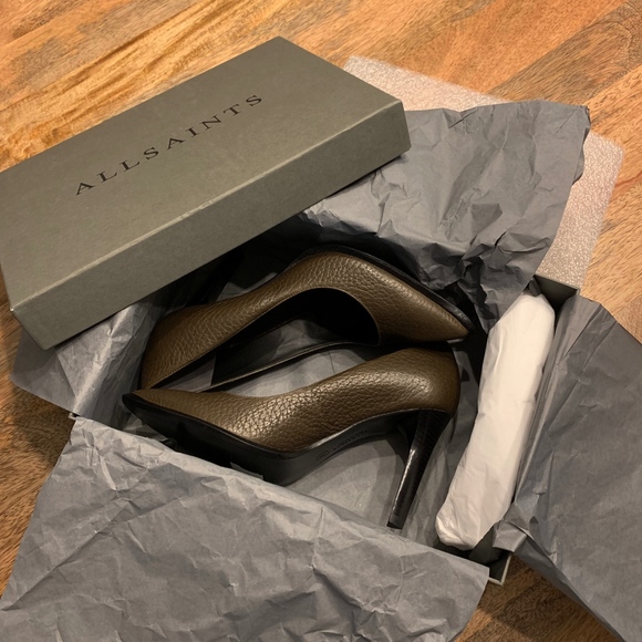Allsaints┆traif dark khaki heel - Picture 6 of 7